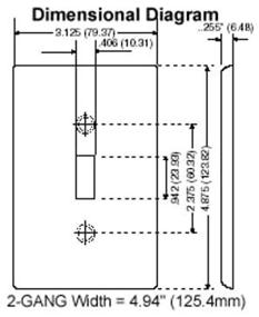 img 1 attached to 🔳 Leviton Midway Size Thermoset Device Mount 2-Gang 1-Toggle Decora/GFCI Combination Wallplate in White - 80605-W