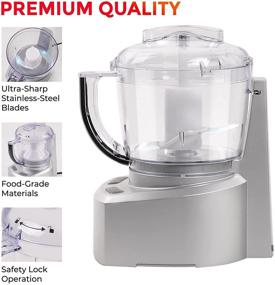 img 1 attached to 🥦 Mueller Ultra Prep Food Processor Chopper - Ideal for Dicing, Grinding, Whipping, and Pureeing – Versatile Chopper for Vegetables, Meat, Grains, Nuts including Whisk for Effortless Egg and Cream Prep