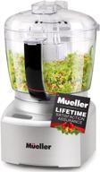 🥦 mueller ultra prep food processor chopper - ideal for dicing, grinding, whipping, and pureeing – versatile chopper for vegetables, meat, grains, nuts including whisk for effortless egg and cream prep логотип