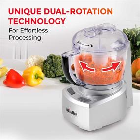 img 3 attached to 🥦 Mueller Ultra Prep Food Processor Chopper - Ideal for Dicing, Grinding, Whipping, and Pureeing – Versatile Chopper for Vegetables, Meat, Grains, Nuts including Whisk for Effortless Egg and Cream Prep