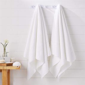 img 1 attached to Pack of 6 AmazonCommercial Turkish Cotton Bath Towels - 30 x 56 Inches, 650 GSM, White