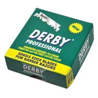 🪒 pack of 500 single edge razor blades by derby professional for straight razor logo