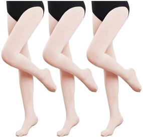 img 3 attached to CHUNG Girls Dance Tights Footed Pantyhose for Toddlers, Little and Big Girls - Ballet Class, School - Ages 2-14 Years - Stretchy, Durable, and Opaque