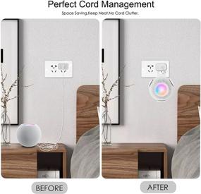 img 3 attached to V-MORO держатель для крепления HomePod Mini на стену: экономия места на стойку с скрытым управлением кабеля - 2 шт. белый для Apple HomePod Mini Smart Speaker