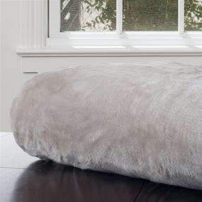 img 3 attached to 🛏️ Soft Heavy Plush Mink Blanket - Bedford Home Beige - Solid Color - 8 Pound Weight