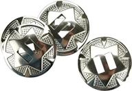 🌟 tandy leather star conchos - 1.25" (3.2cm) nickel plated - pack of 10 (1320-02) logo