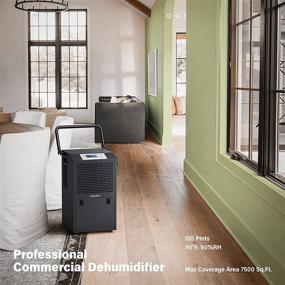 img 3 attached to Waykar 155 Pints Commercial Dehumidifier for Large Spaces – Efficient Moisture Removal in Basements, Libraries & Whole House