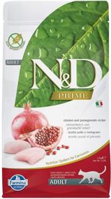 img 4 attached to Grain-Free Farmina Natural And Delicious Chicken and Pomegranate Formula Dry Cat Food - 3.3 lb Bag