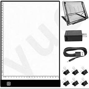 img 4 attached to Diamond Painting Light Cushion Kit: A4 LED Light Box with Metal Bracket, USB Powered Dimmable Tracer Light Board and 6 Fixing Clips – Ideal for Vinyl Weeding, Diamond Drawing, and Painting