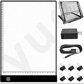 img 3 attached to Diamond Painting Light Cushion Kit: A4 LED Light Box with Metal Bracket, USB Powered Dimmable Tracer Light Board and 6 Fixing Clips – Ideal for Vinyl Weeding, Diamond Drawing, and Painting