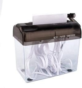 img 3 attached to 📎 Efficient Kafu Mini Manual Shredder: Portable Hand Paper Cutter for Office – A6 Size Capacity, Straight Cut, 1.5L Capacity