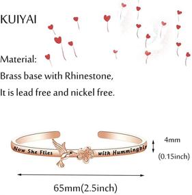 img 3 attached to 🕊️ KUIYAI Now She Flies with Hummingbirds Bracelet: A Meaningful Sympathy Gift to Treasure Forever