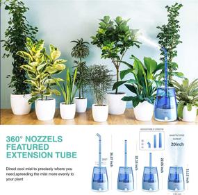 img 4 attached to 🌬️ Hincoo 4L Cool Mist Humidifiers for Large Room with Top Fill, Ultrasonic Technology, and Essential Oil Diffuser. Ideal for Bedroom, Quiet Operation with Auto-Shut Off. Featured Extension Tube for Plant Humidification.