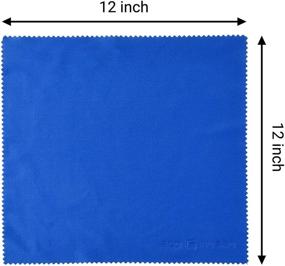 img 2 attached to 📱 ECO-FUSED Extra Large Microfiber Cleaning Cloths – 5 Pack of 12x12 Inch Cloths for Electronics, Surfaces, and Glass – Ideal for Phones, Tablets, TVs, and More!