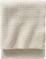 🛏️ pendleton ivory/cream twin bed blanket - lattice weave wool for enhanced seo logo