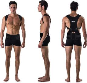 img 2 attached to 👍 Copper Compression Posture Corrector - Ultimate Support Brace for Men and Women, Adjustable with High Copper Content, Promotes Correct Posture in Upper and Lower Back, Ideal for Lumbar Scoliosis (XL 34” to 42” Waist)