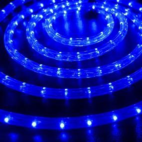 img 2 attached to 🔵 WYZworks Blue LED Extendable Rope Lights - 150ft Length, 1/2" Thickness, Pre-Assembled - 10ft, 25ft, 50ft, 100ft Options - ETL Certified for Christmas Holiday Decoration Lighting