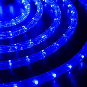 img 3 attached to 🔵 WYZworks Blue LED Extendable Rope Lights - 150ft Length, 1/2" Thickness, Pre-Assembled - 10ft, 25ft, 50ft, 100ft Options - ETL Certified for Christmas Holiday Decoration Lighting