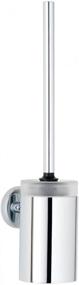 img 1 attached to Hansgrohe Chrome Toilet Brush with Holder - Easy Installation, 15-inch Modern Coordinating Bathroom Accessory (40522000)