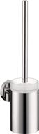 hansgrohe chrome toilet brush with holder - easy installation, 15-inch modern coordinating bathroom accessory (40522000) logo