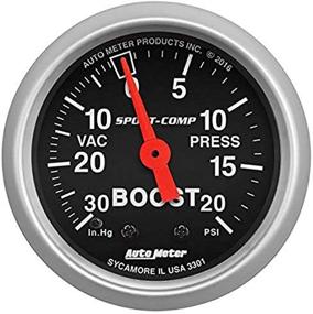 img 1 attached to Auto Meter Sport-Comp 🚗 Boost/Vacuum Gauge, 2.3125 in. - Mechanical