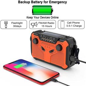 img 1 attached to Portable NOAA Emergency Weather Radio - Hand Crank Solar Weather Alert Radio with AM/FM, LED Flashlights, SOS Alarm, Reading Lamp, USB Charger - Ideal for Household and Outdoor Emergencies