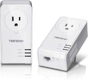 img 4 attached to 🔌 TRENDnet Powerline 1300 AV2 Adapter Kit with Built-in Outlet, Includes 2 x TPL-423E Adapters, IEEE 1905.1 & 1901, Gigabit Port, Extended Range Up To 300m (984 ft), White, TPL-423E2K