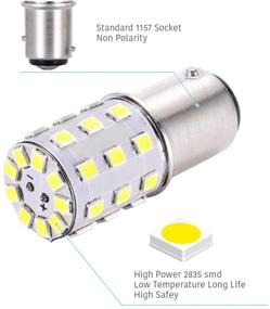 img 3 attached to 💡 Luyed 2 x 800 Люмен: Ультра яркие лампы LED для поворотника и задних фонарей - ксеноново-белые