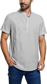 img 2 attached to 👔 Stylish Henley Shirts for Men - Taoliyuan Sleeve, Ideal for Casual Attire