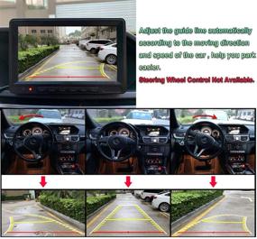 img 3 attached to 🚗 Повышенная безопасность: задний видеорегистратор GreenYi HD с динамическими линиями траектории, водонепроницаемым ночным видением и широким углом обзора 155°