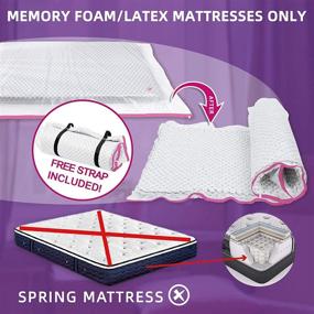 img 3 attached to 🛏️ Twin/Twin XL Mattress Vacuum Storage Bag with Straps - Ideal for Foam Latex Mattresses, Moving, Storage & Shipping - Fits 10 inches Mattress