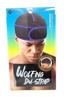 king j wolfing du-strap #2030: the ultimate stringless durag compressing cap (black/black) logo