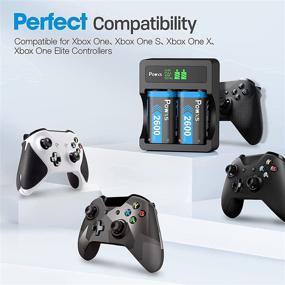 img 3 attached to 🔋 POWXS Xbox One/Xbox Series X,S Rechargeable Battery Pack Kit - 2x2600mAh High Capacity Rechargeable Batteries with Charger - Compatible with Xbox One/Xbox One S/Xbox One X and more