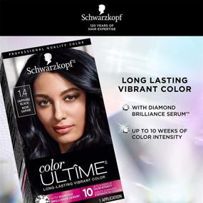 img 1 attached to Schwarzkopf Color Ultime Hair Color 🔵 Cream, Sapphire Black 1.4 oz (Packaging May Vary)