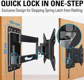 img 2 attached to RV TV Mount | Lockable Motorhome TV Wall Mount for 17-43 inch TVs | Full Motion Unique One Step Lock Design | Supports 44 lbs | Compatible with Camper Trailer, Boat, Truck | 200mm VESA | Black