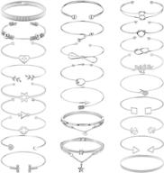 25-piece shiny bangle bracelet set for women - adjustable & giftable bracelets for girls logo