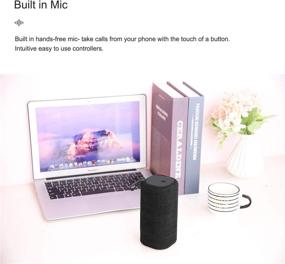 img 2 attached to 🔊 TREFAN Portable Bluetooth Speaker - Fabric Wireless Speaker with 10W Output Power, Built-in Mic (Black)