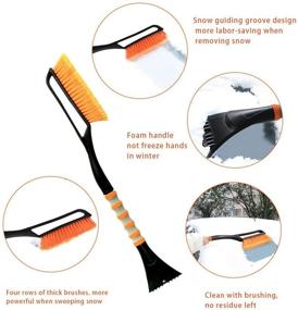 img 2 attached to 🧊 Jsdoin 27-Inch Snow Brush with Detachable Ice Scraper for Windshield - Ergonomic Foam Grip