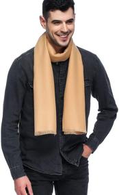 img 1 attached to HOYAYO Classic Cashmere Winter Scarf Men's Accessories and Scarves