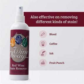 img 1 attached to 🍷 Wine Away Red Wine Stain Remover Spray - Powerful All-Natural Cleaner for Carpets and Upholstery - Say Goodbye to Stubborn Stains like Blood, Clothes, Coffee, & Pet Stains - Ideal for Fresh & Dried Spots - 12 Oz - Pack of 3