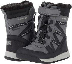 img 1 attached to Snow Crush Waterproof Black Grey Boys' Shoes : Outdoor