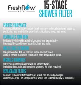 img 2 attached to 🚿 15 Stage Shower Filter Hard Water Softener with Bonus Cartridge – Removes Chlorine, Fluoride, Iron; Adds Vitamin C for Skin and Hair Health