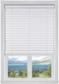 img 4 attached to Calyx Interiors Cordless Vinyl Blinds, 34x60, White - A04CS41340600