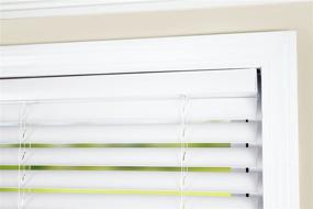 img 3 attached to Calyx Interiors Cordless Vinyl Blinds, 34x60, White - A04CS41340600