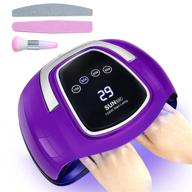 💅 villsure uv led nail lamp - 108w gel nail dryer for two hands, professional salon nail polish curing lamps with 4 timer settings, lcd display, smart auto sensor - uv light gel manicure kit logo