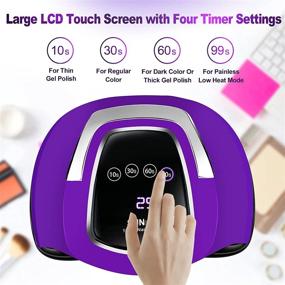 img 3 attached to 💅 Villsure UV LED Nail Lamp - 108w Gel Nail Dryer for Two Hands, Professional Salon Nail Polish Curing Lamps with 4 Timer Settings, LCD Display, Smart Auto Sensor - UV Light Gel Manicure Kit