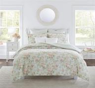 🛏️ laura ashley madelynn collection luxury ultra soft comforter set, all seasons premium bedding, stylish delicate design for home decor, queen size, duck egg logo