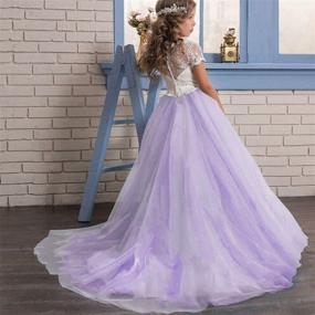 img 2 attached to NNJXD Girls Princess Pageant Long Dress Prom Ball Gowns for Kids - "NNJXD Платье для девочек-принцесс для праздничной церемонии, длинное платье для бала