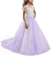 nnjxd girls princess pageant long dress prom ball gowns for kids - "nnjxd платье для девочек-принцесс для праздничной церемонии, длинное платье для бала логотип