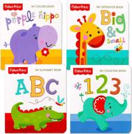 набор книг для младенцев и малышей fisher-price - азбука, цвета, числа, противоположности логотип